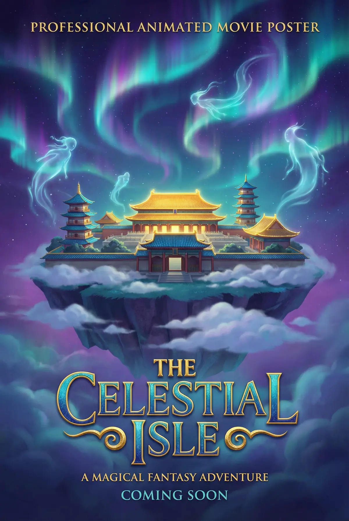 韩国伦理 出品动画奇幻片《灵境传说》电影海报